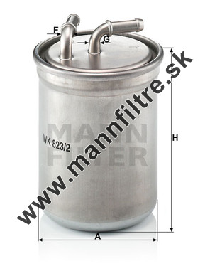 Palivový filter MANN FILTER WK 823/2