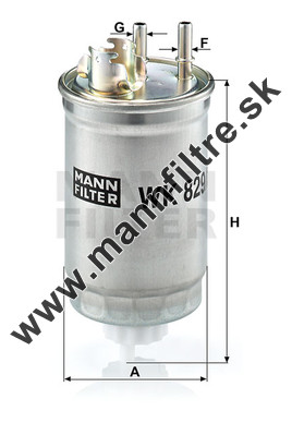 Palivový filter MANN FILTER WK 829/2