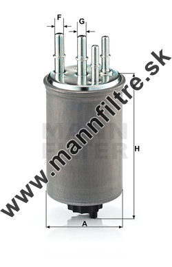 Palivový filter MANN FILTER WK 829/5