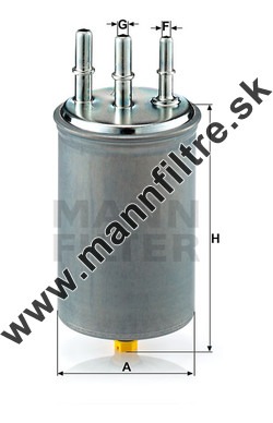 Palivový filter MANN FILTER WK 829/6