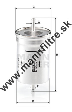 Palivový filter MANN FILTER WK 830/7