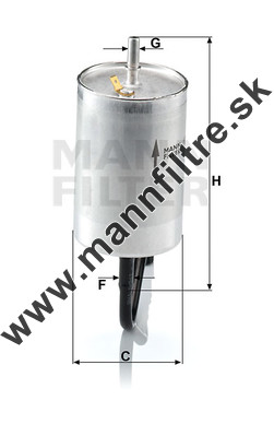 Palivový filter MANN FILTER WK 832/1