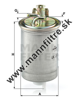Palivový filter MANN FILTER WK 841