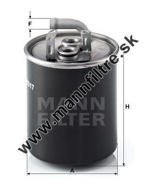 Palivový filter MANN FILTER WK 842/17