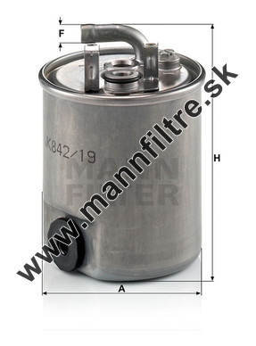 Palivový filter MANN FILTER WK 842/19