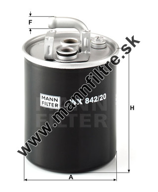 Palivový filter MANN FILTER WK 842/20