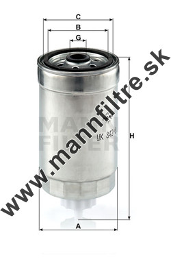 Palivový filter MANN FILTER WK 842/8
