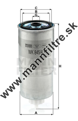 Palivový filter MANN FILTER WK 845/4