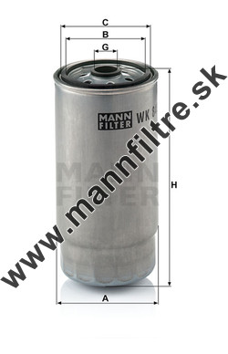 Palivový filter MANN FILTER WK 845/7