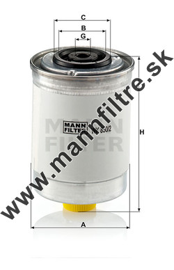 Palivový filter MANN FILTER WK 850/2