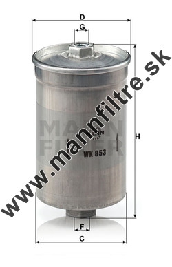 Palivový filter MANN FILTER WK 853