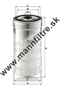 Palivový filter MANN FILTER WK 854/1