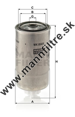 Palivový filter MANN FILTER WK 854/4
