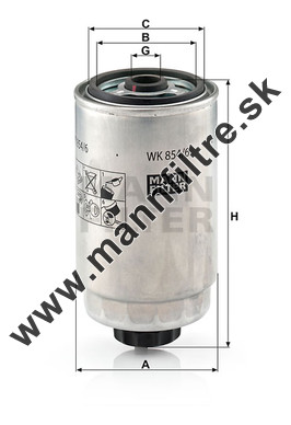 Palivový filter MANN FILTER WK 854/6