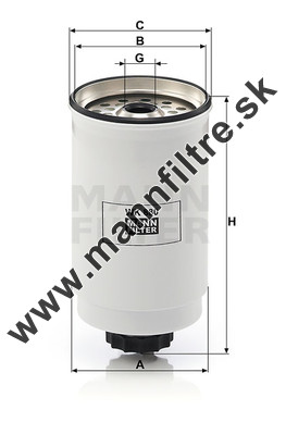 Palivový filter MANN FILTER WK 880