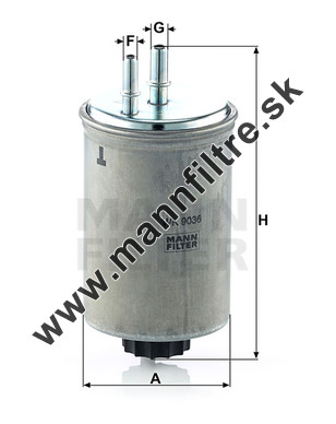 Palivový filter MANN FILTER WK 9036