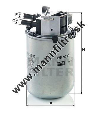 Palivový filter MANN FILTER WK 9039