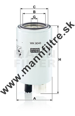 Palivový filter MANN FILTER WK 9040