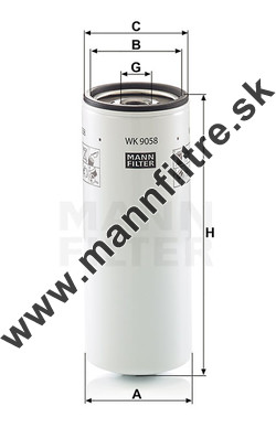 Palivový filter MANN FILTER WK 9058