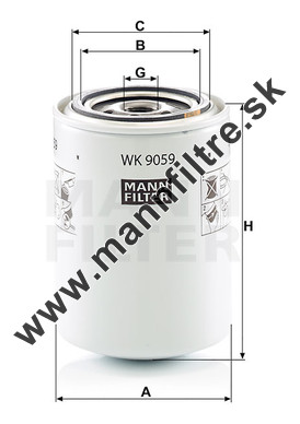 Palivový filter MANN FILTER WK 9059