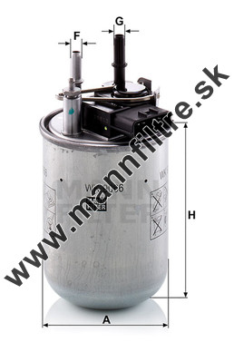 Palivový filter MANN FILTER WK 9066