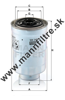 Palivový filter MANN FILTER WK 940/11