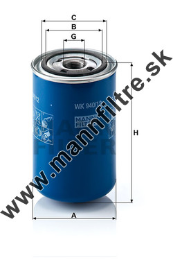 Palivový filter MANN FILTER WK 940/12
