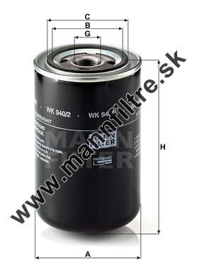 Palivový filter MANN FILTER WK 940/2