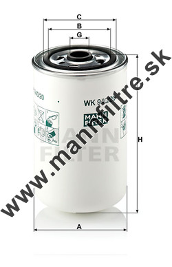 Palivový filter MANN FILTER WK 940/20