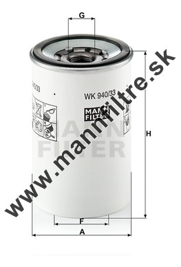 Palivový filter MANN FILTER WK 940/33 x