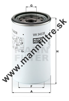 Palivový filter MANN FILTER WK 940/38 x