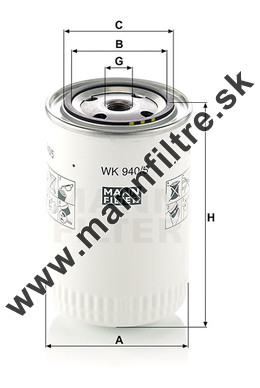 Palivový filter MANN FILTER WK 940/5