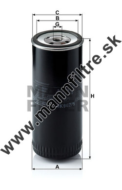 Palivový filter MANN FILTER WK 962/5
