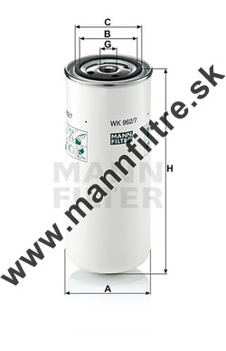 Palivový filter MANN FILTER WK 962/7