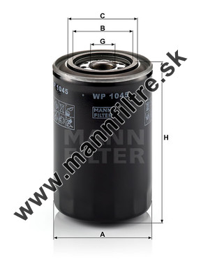 Olejový filter MANN FILTER WP 1045