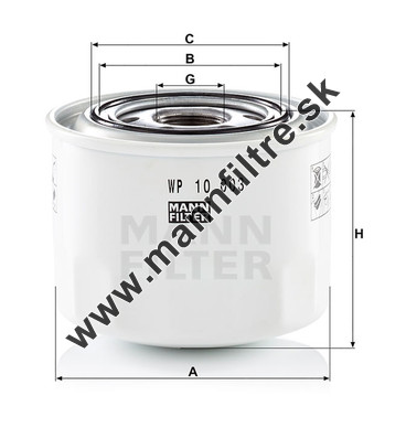 Olejový filter MANN FILTER WP 10 003