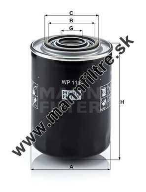 Olejový filter MANN FILTER WP 1144