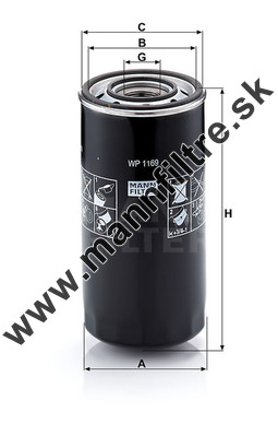 Olejový filter MANN FILTER WP 1169