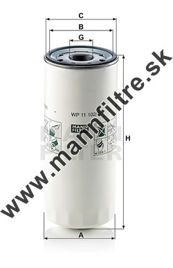Olejový filter MANN FILTER WP 11 102/3