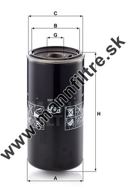 Olejový filter MANN FILTER WP 1270