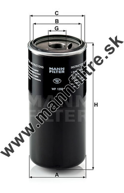 Olejový filter MANN FILTER WP 1290