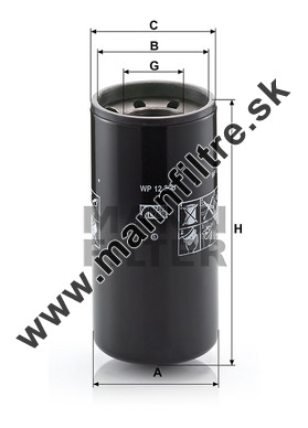 Olejový filter MANN FILTER WP 12 308