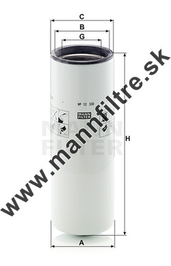 Olejový filter MANN FILTER WP 12 330