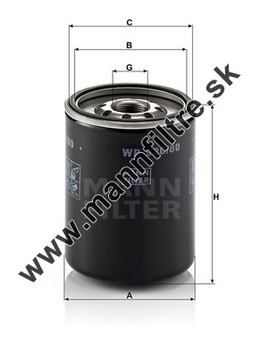 Olejový filter MANN FILTER WP 920/80