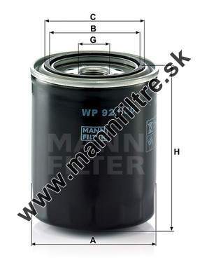 Olejový filter MANN FILTER WP 928/80