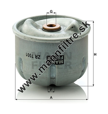 Olejový filter MANN FILTER ZR 7001